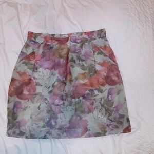 H&M floral chiffon tulip skirt
